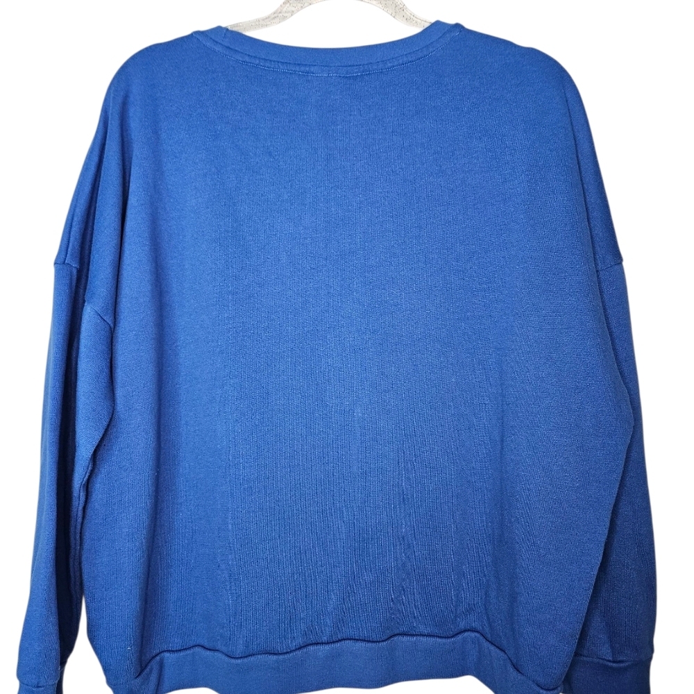 Vintage Disney Mickey friends blue yarn crewneck sweater womans size XXL 90's - Picture 2 of 6